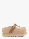 Ugg Smooth Beige Flats With Rounded Toe Design In Multi