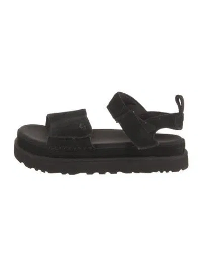 Pre-owned Ugg Suede Sandals In Black