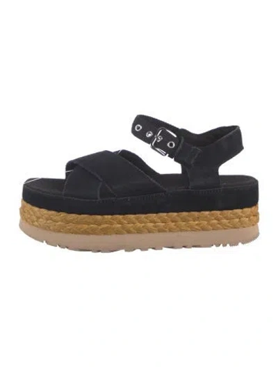 Pre-owned Ugg Suede Sandals In Blue