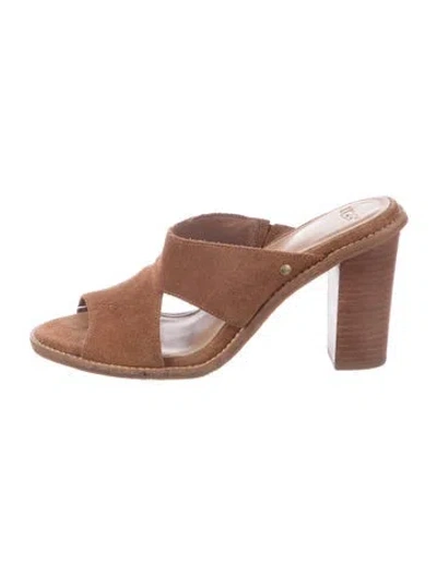 Pre-owned Ugg Suede Sandals In Brown