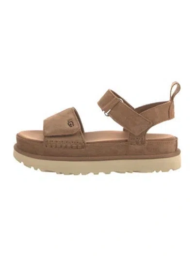 Pre-owned Ugg Suede Sandals In Brown