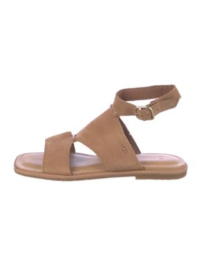 Pre-owned Ugg Suede Sandals In Brown/neutrals