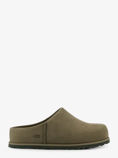 Ugg ® Men's Otzo Clog Nubuck Shoes In Burnt Olive In Green