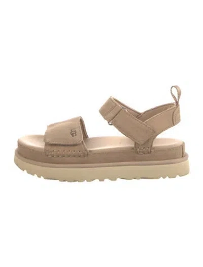 Pre-owned Ugg Suede Sandals In Neutrals