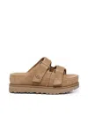 UGG UGG SUEDE SANDALS WITH VELCRO BUCKLES