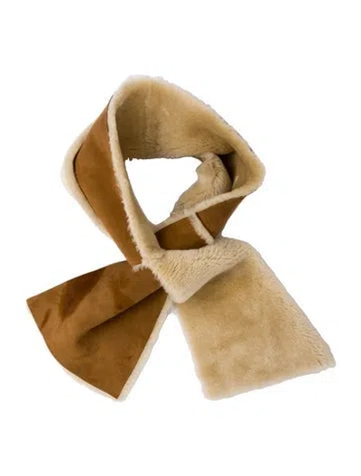 Pre-owned Ugg Suede Scarf In Brown
