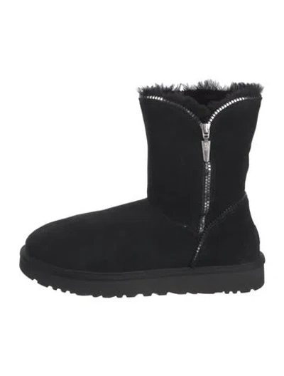 Pre-owned Ugg Suede Sequin Embellishments Boots In Black
