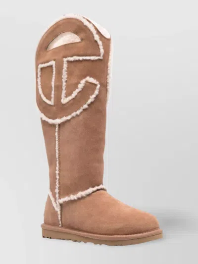 Ugg Suede Shearling Knee-high Boots In Brown