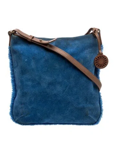 Pre-owned Ugg Suede Shoulder Bag In Blue