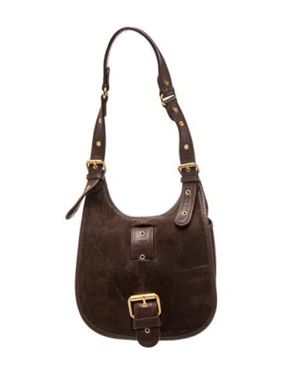 Pre-owned Ugg Suede Shoulder Bag In Brown