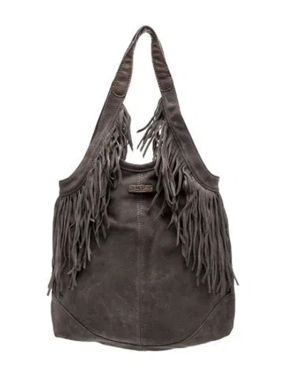 Pre-owned Ugg Suede Shoulder Bag In Grey