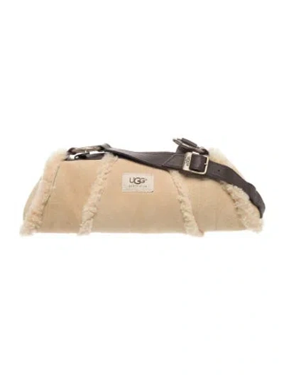 Pre-owned Ugg Suede Shoulder Bag In Neutrals