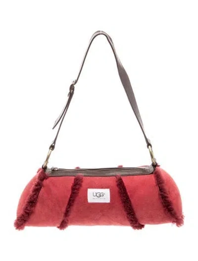 Pre-owned Ugg Suede Shoulder Bag In Red