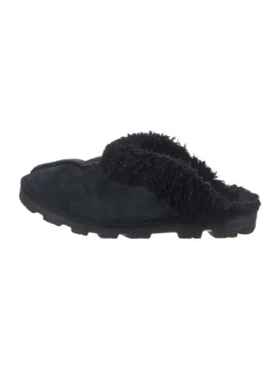 Pre-owned Ugg Suede Slides In Blue