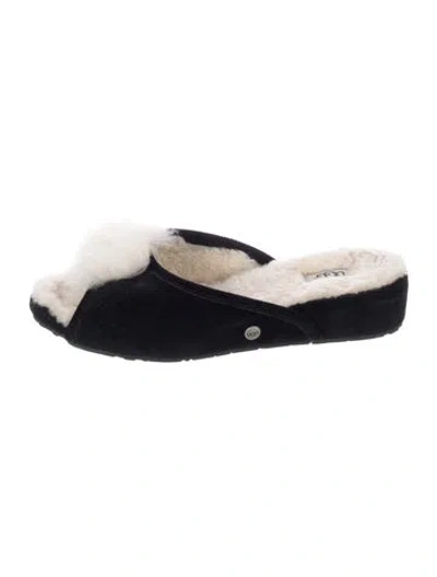 Pre-owned Ugg Suede Slides In Blue