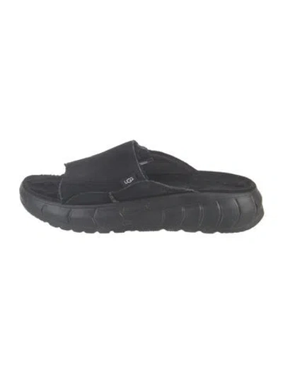 Pre-owned Ugg Suede Slides In Blue