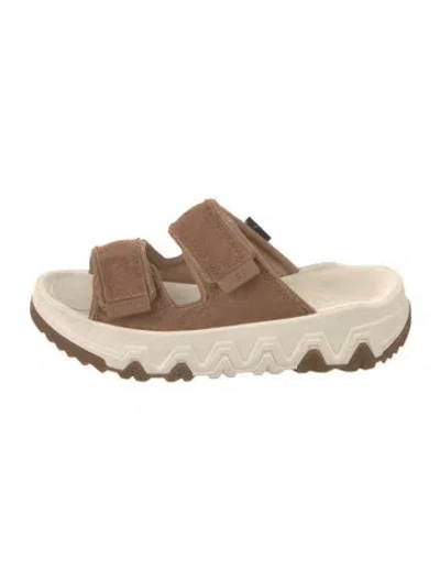 Pre-owned Ugg Suede Slides In Multi