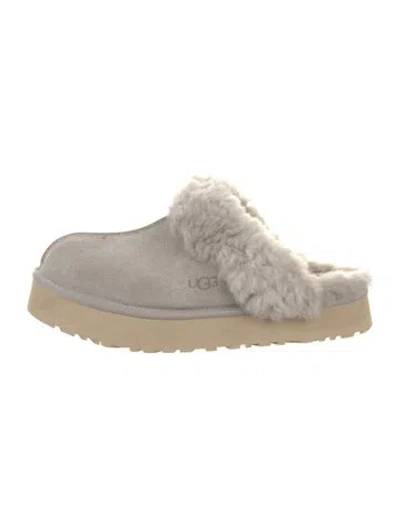 Pre-owned Ugg Suede Slides In Neutral