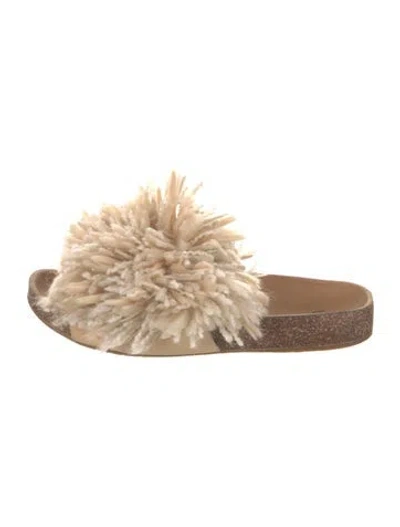 Pre-owned Ugg Suede Slides In Neutrals