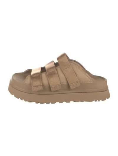 Pre-owned Ugg Suede Slides In Neutrals