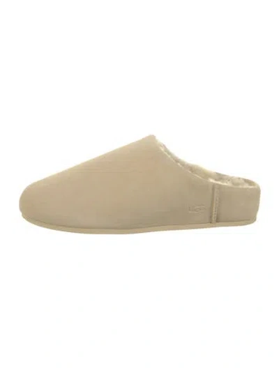 Pre-owned Ugg Suede Slides In Neutrals