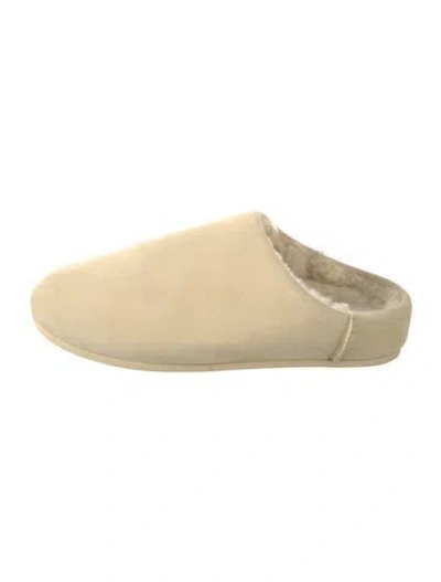 Pre-owned Ugg Suede Slides In Neutrals