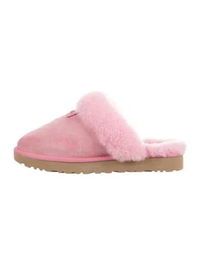 Pre-owned Ugg Suede Slides In Pink