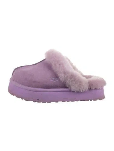 Pre-owned Ugg Suede Slides In Purple