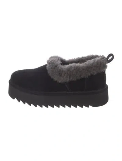 Pre-owned Ugg Suede Slingback Flats In Black