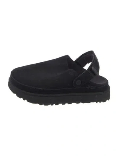 Pre-owned Ugg Suede Slingback Flats In Black
