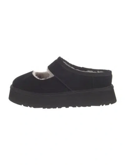 Pre-owned Ugg Suede Slingback Flats In Black