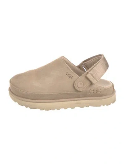 Pre-owned Ugg Suede Slingback Flats In Neutral
