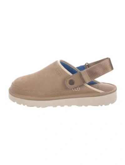 Pre-owned Ugg Suede Slingback Flats In Neutral
