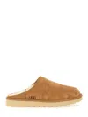 Ugg Classic Slip-on Suede And Shearling Slippers In Brown