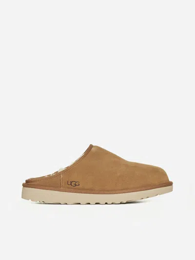 Ugg Suede Slip-on Mules In Che Chestnut