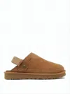 Ugg Suede Slip-on Mules With Adjustable Back Strap In White