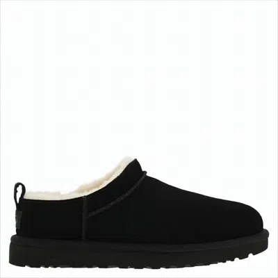UGG SUEDE SLIP-ON MULES WITH PLUSH WOOL LINING