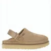 Ugg Suede Slip-on Mules With Textured Eva Sole In Brown