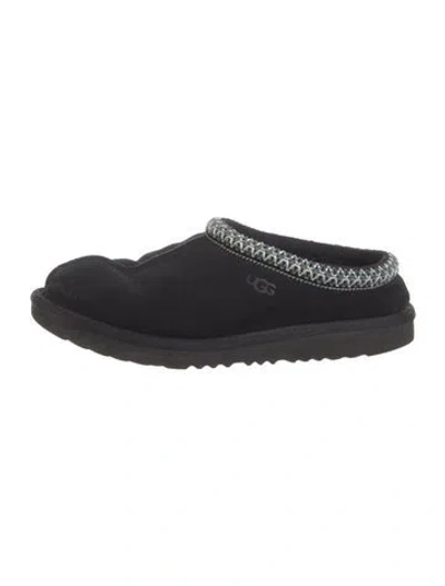 Pre-owned Ugg Suede Slippers In Black