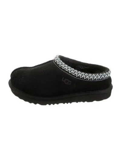 Pre-owned Ugg Babies' Suede Slippers In Black