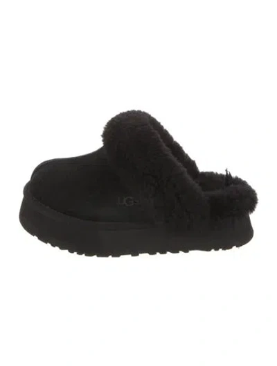 Pre-owned Ugg Suede Slippers In Black