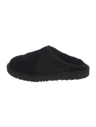 Pre-owned Ugg Suede Slippers In Black