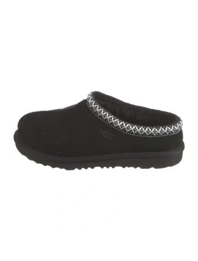 Pre-owned Ugg Suede Slippers In Black