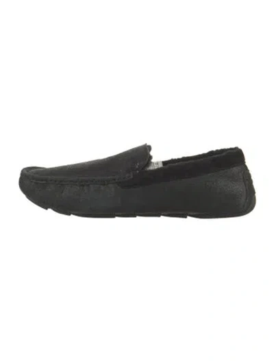 Pre-owned Ugg Suede Slippers In Black