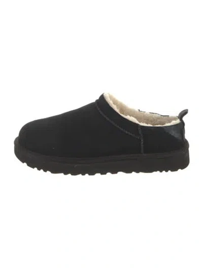 Pre-owned Ugg Suede Slippers In Black