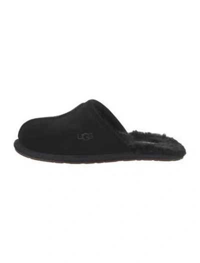 Pre-owned Ugg Suede Slippers In Black