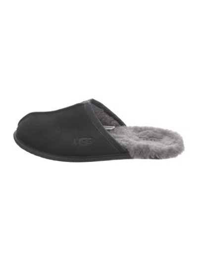 Pre-owned Ugg Suede Slippers In Black