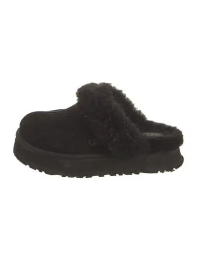 Pre-owned Ugg Suede Slippers In Black