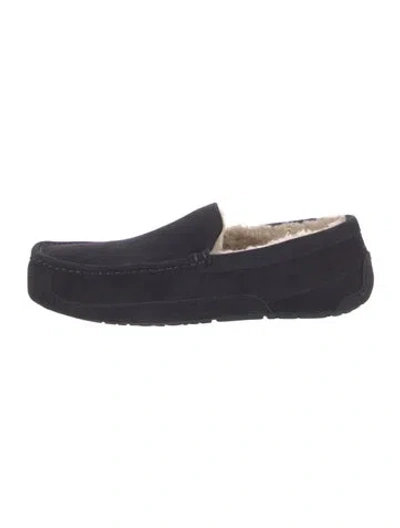 Pre-owned Ugg Suede Slippers In Blue