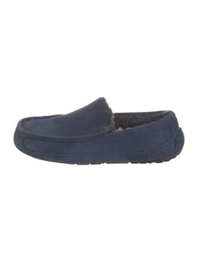 Pre-owned Ugg Suede Slippers In Blue